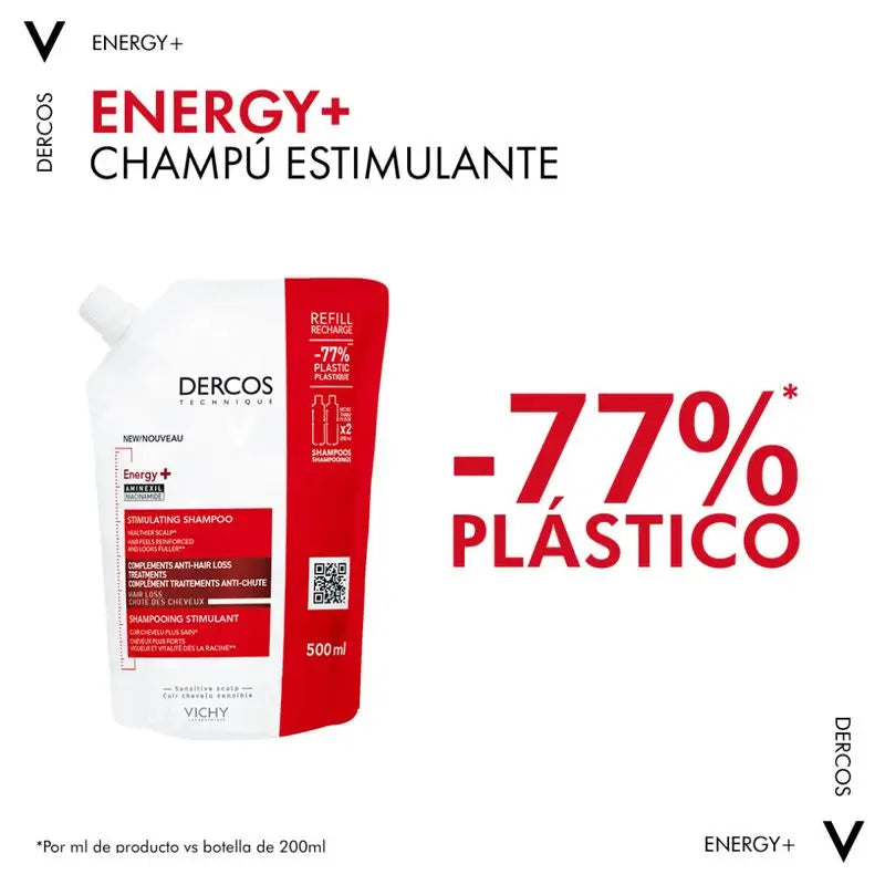 Vichy Dercos Ecorefill Energy+ Shampoo 500Ml