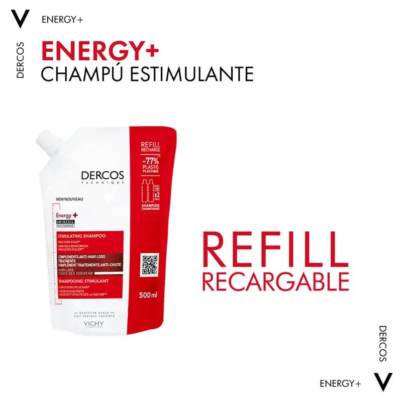 Vichy Dercos Ecorefill Energy+ Shampoo 500Ml