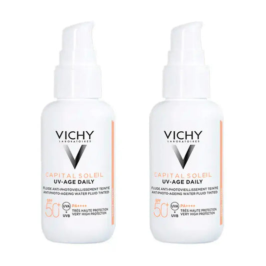 Vichy Duplo Uv-Age Daily With Colour Water Fluid Spf 50+ , 2X40 Ml