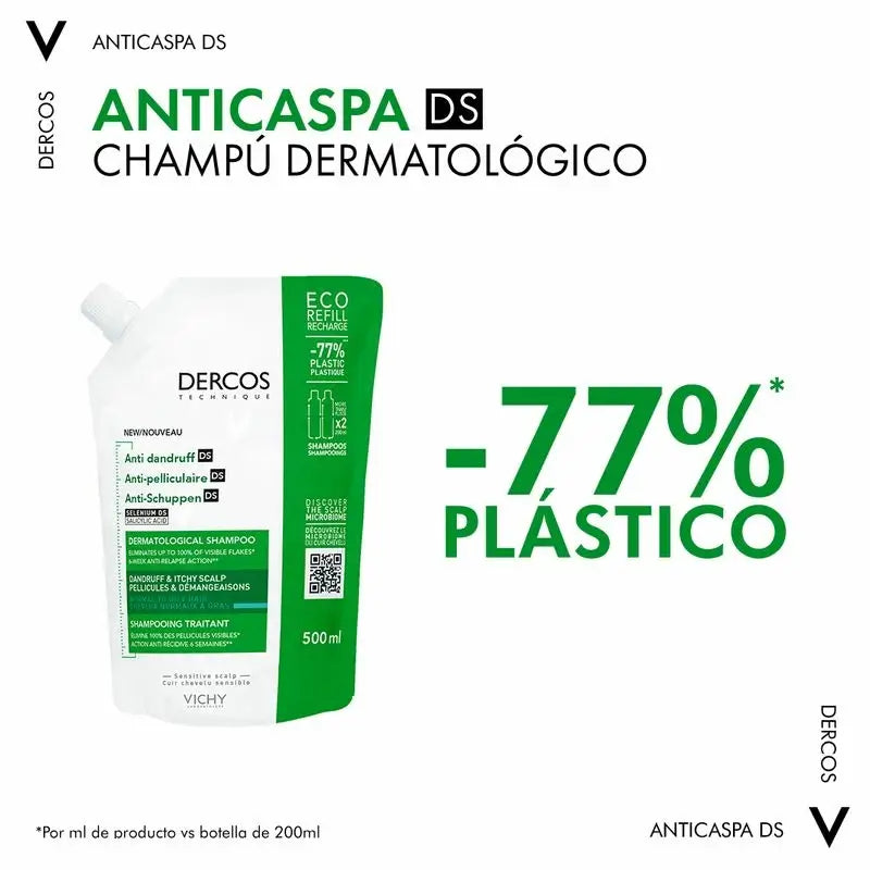 Vichy Laboratoires Dercos Technique Champú Ecorefill Anticaspa Grasa