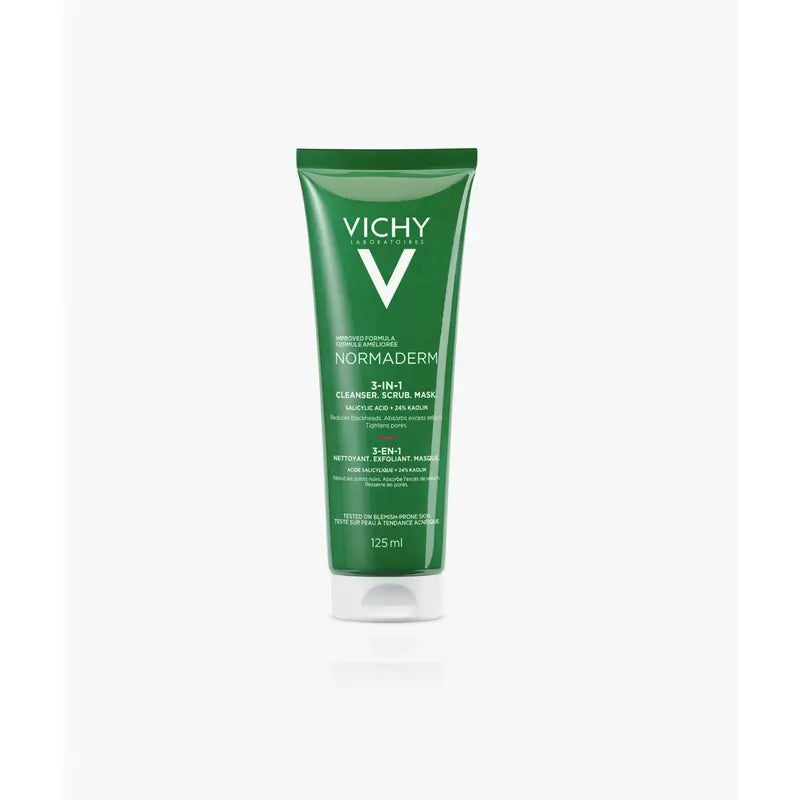 Vichy Normaderm 3 In 1 Exfoliator, Cleanser and Mask 125 ml