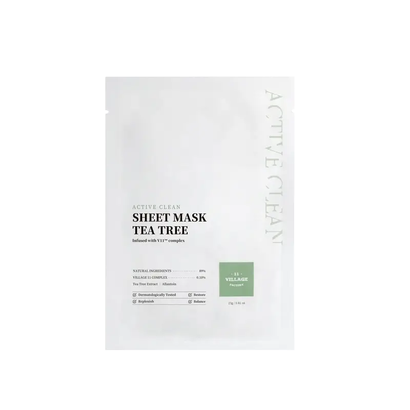 Village 11 Factory Active Clean Sheet Tea Tree Mask, 23 g