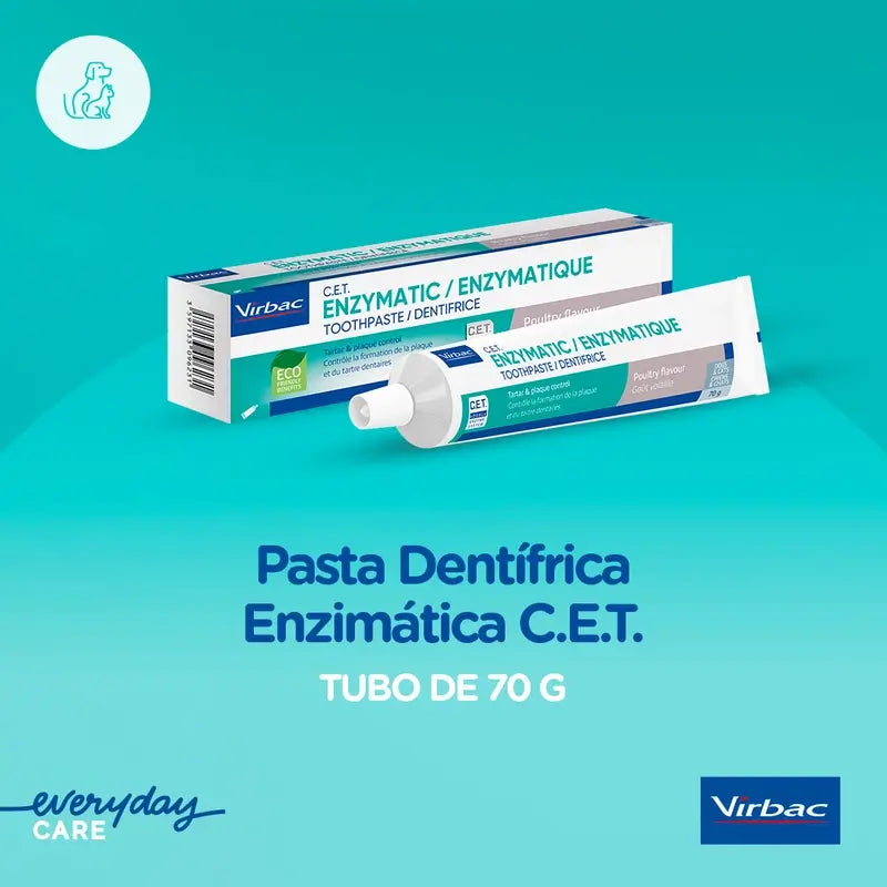 Virbac Cet Kit Brush + Enzymatic Toothpaste 70 gr For Pets