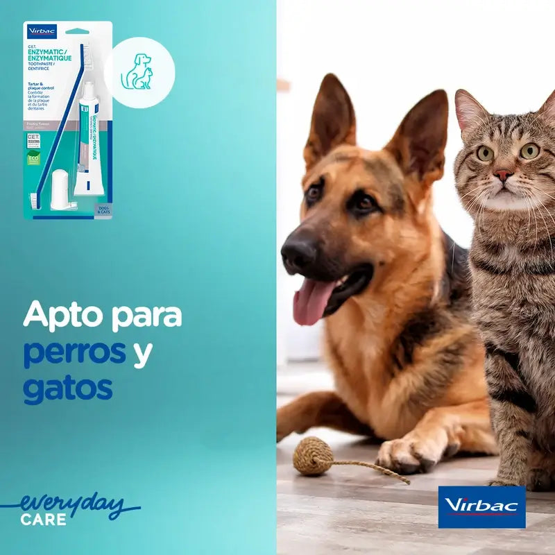 Virbac Cet Kit Brush + Enzymatic Toothpaste 70 gr For Pets