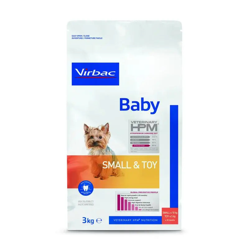 Virbac Hpm Baby Dog Small & Toy 3kg, dog food for dogs