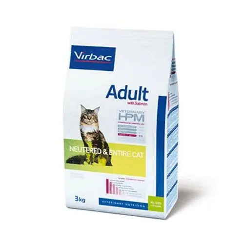 Virbac Hpm Adult Salmon Neutered & Entire Alimento Gatos 1,5 Kg, pienso para gatos