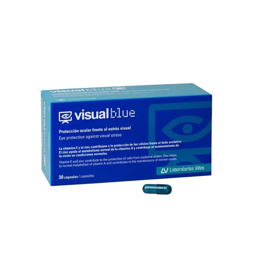 Visual Blue Eye Protection Against Stress, 30 Capsules