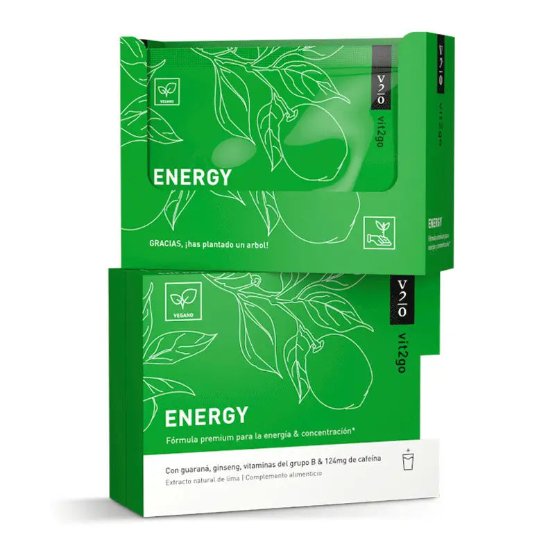 Vit2Go Energy Complemento Natural Para la Energía y Concentración, 10 sobres