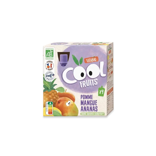 Vitabio Cool Fruits Apple, Mango & Pineapple 90 Gr, 4 units