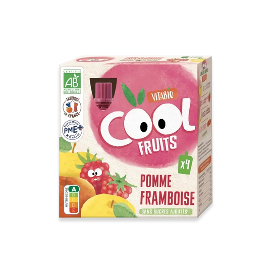 Vitabio Cool Fruits Apple & Raspberry 90 Gr, 4 units