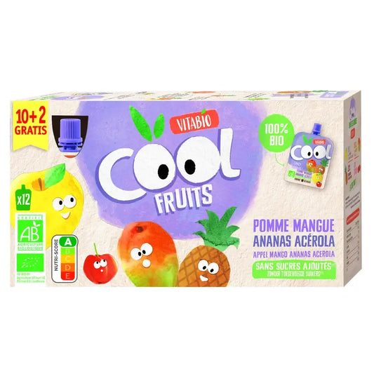 Vitabio Cool Fruits Apple & Pear 90 Gr, 12 units