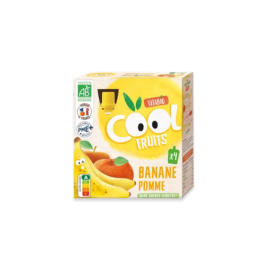 Vitabio Cool Fruits Apple & Banana 90 Gr, 4 units