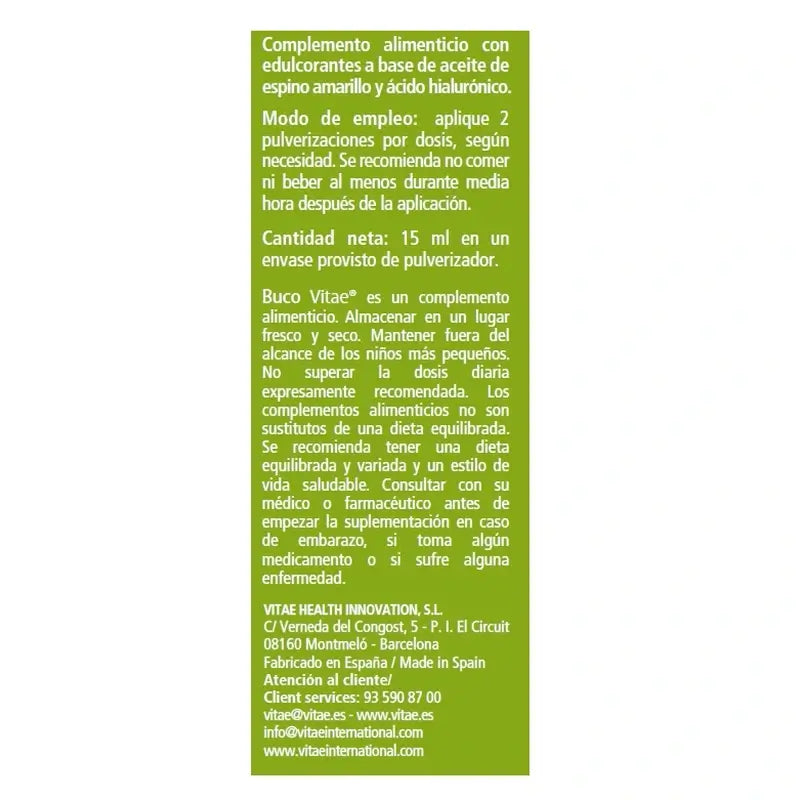 VITAE Buco Vitae with spray, 15ml