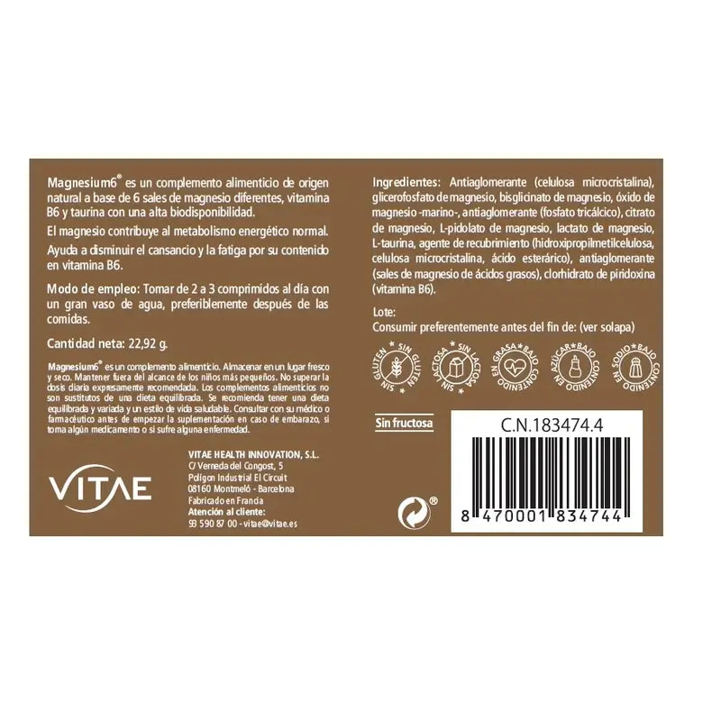 Vitae Magnesium6, 20 tablets