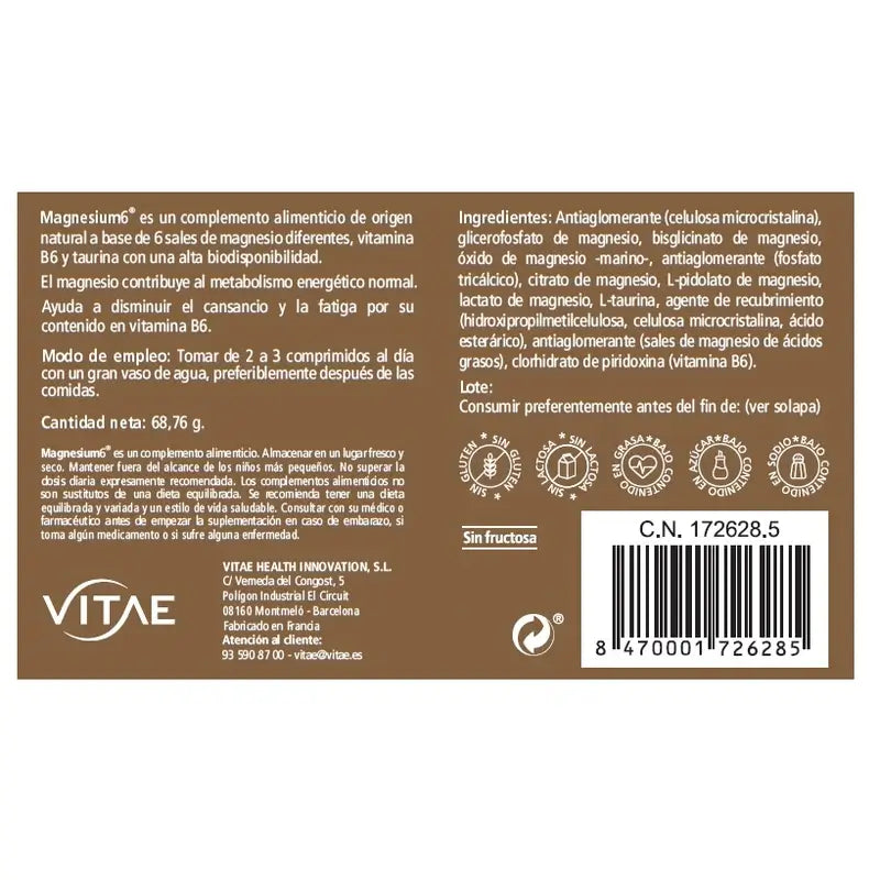 Vitae Magnesium6, 60 tablets