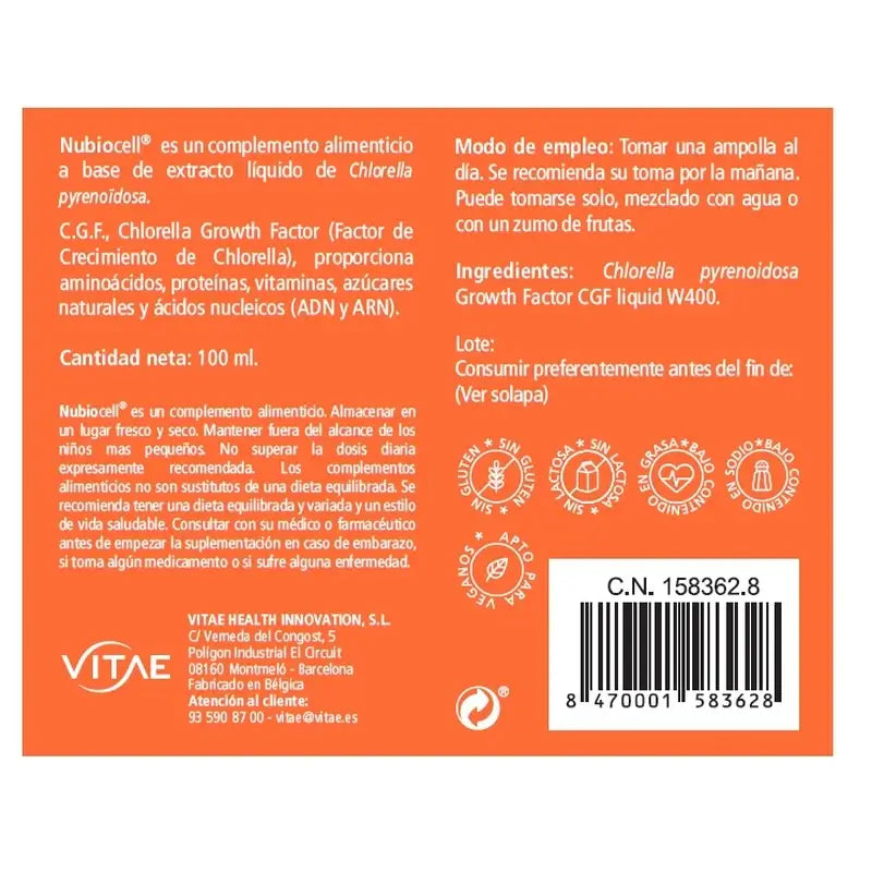 Vitae Nubiocell, 10 Ampoules