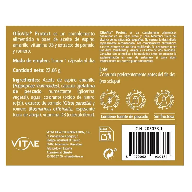 Vitae Oliovita Protect, 30 Capsules