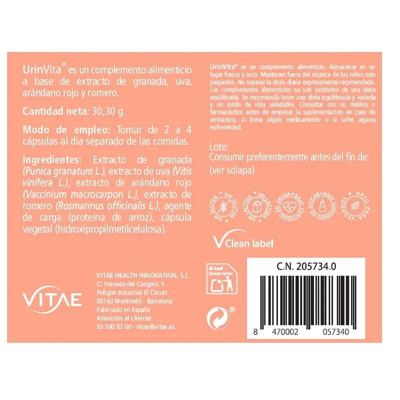 Vitae Urinvita 60 capsules