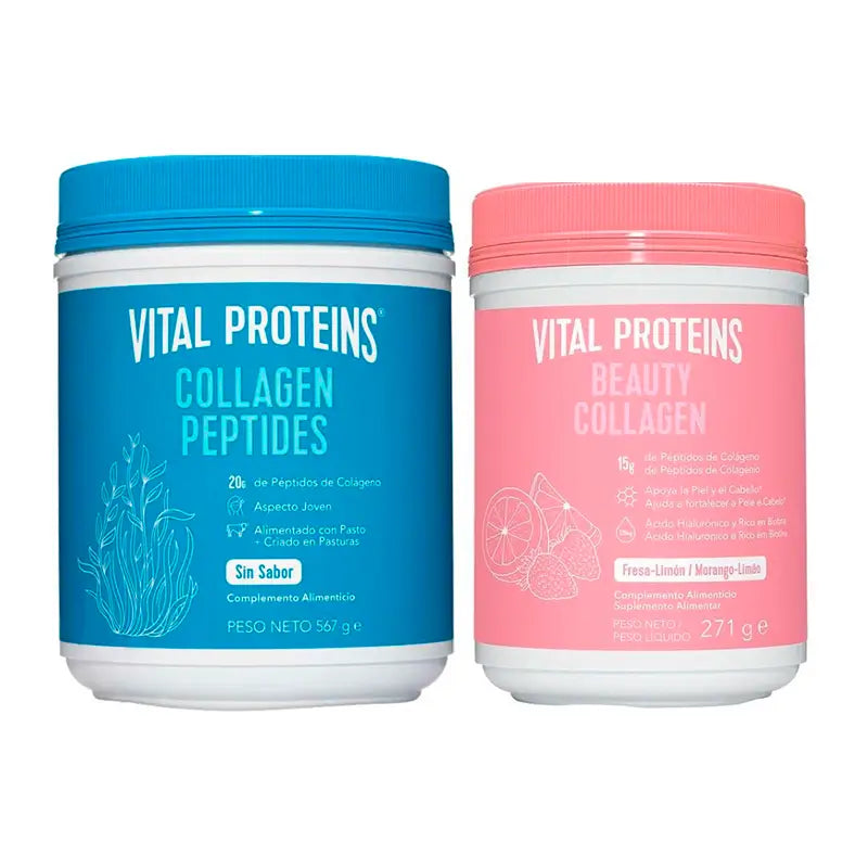 Vital Proteins Neutral collagen and beauty collagen pack strawberry lemon