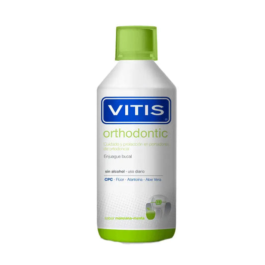 VITIS Orthodontic Colutorio Sabor Manzana Menta 1000 ml