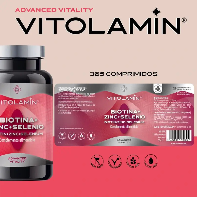 Vitolamin Biotin+ Zinc+ Selenium 365 tabs