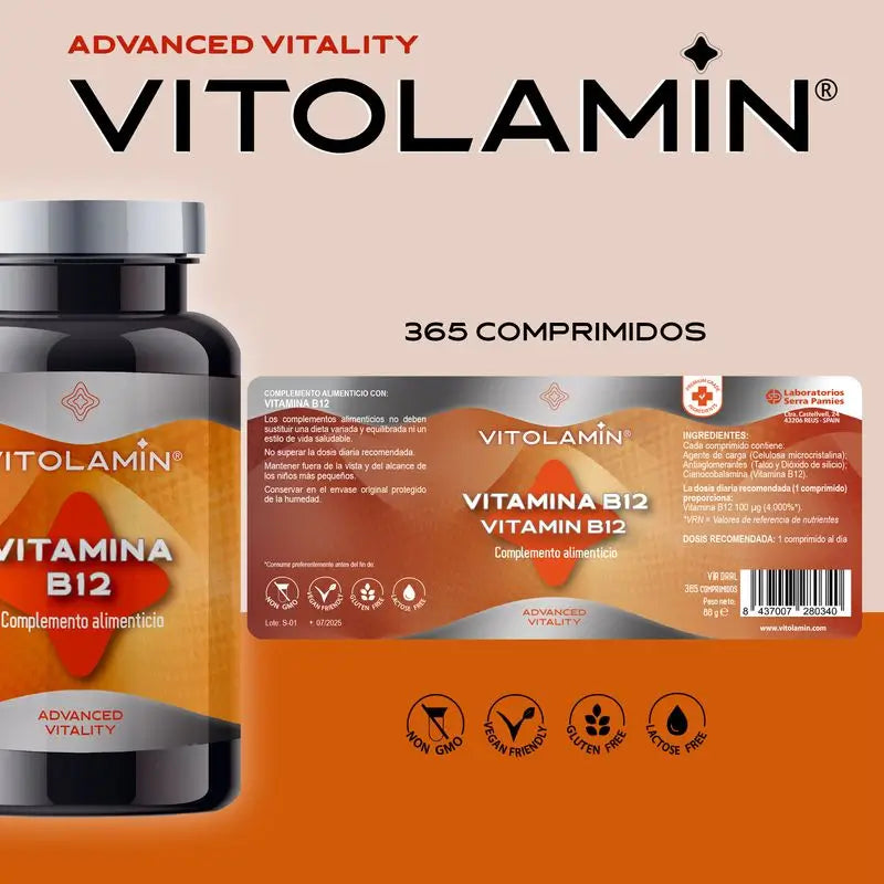 Vitolamin vit.b12 100 µg 365 tabs