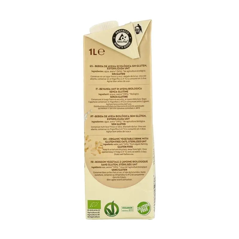 Vivibio Oatmeal Vegetable Drink 1Lt 6Pcs Bio Sg