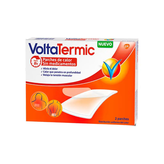 VoltaTermic Parches de Calor para Dolor Muscular, 2 parches rectangulares