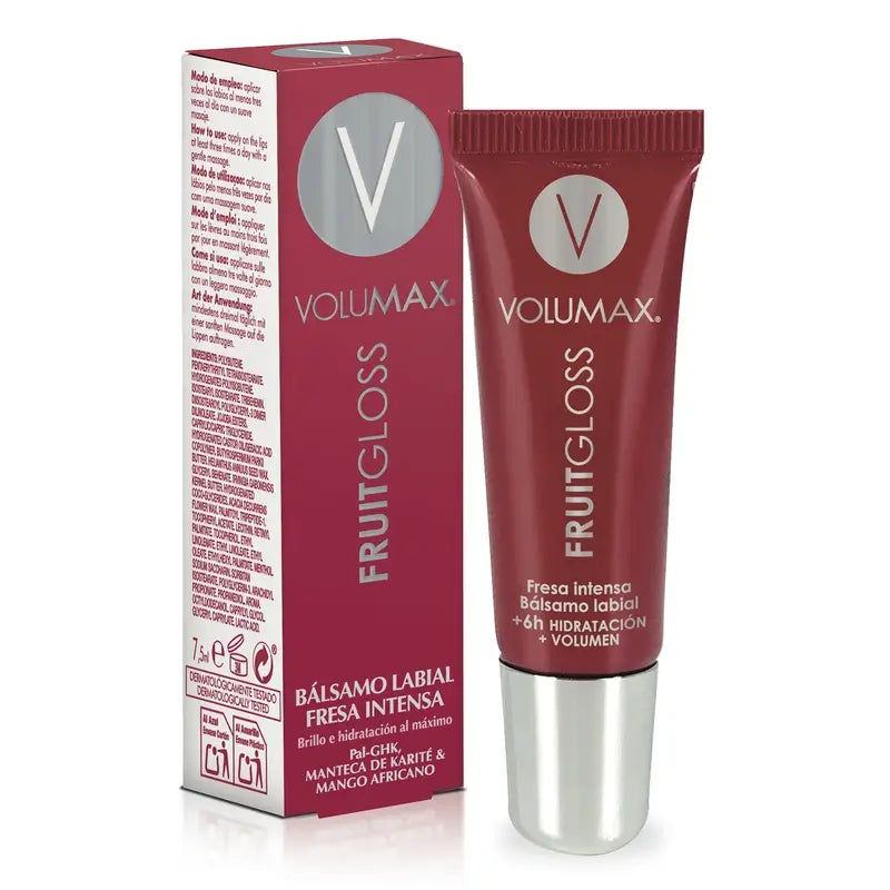 Volumax Fruitgloss Strawberry Intense Lip Moisturiser 7,5 Ml.