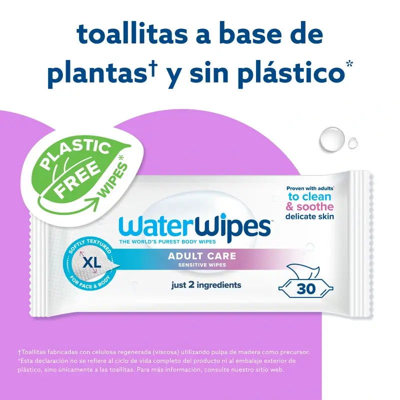 Waterwipes Adult Wipes , 30 units