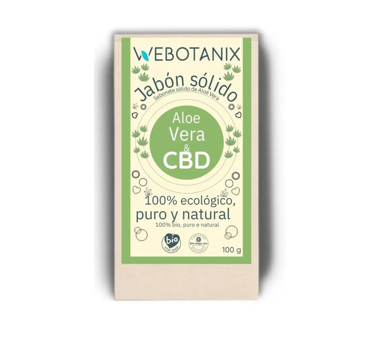 Webotanix Soap Cbd & Aloe Vera Bio, 100 g