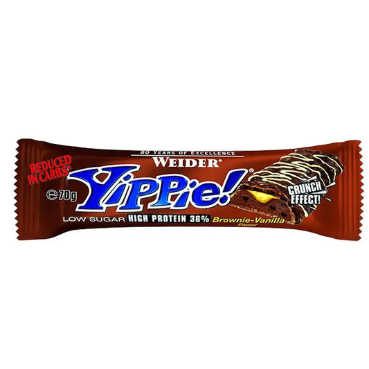 Weider Yippie Bar Brownie-Vainilla, 45 Gr      