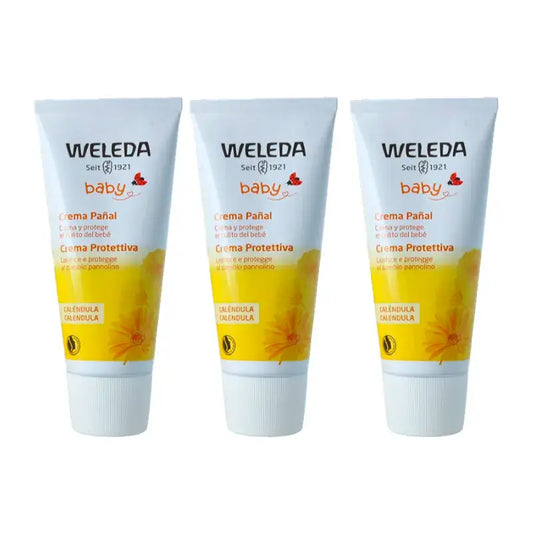 Weleda Baby Calendula Diaper Cream , 3 x 75 ml