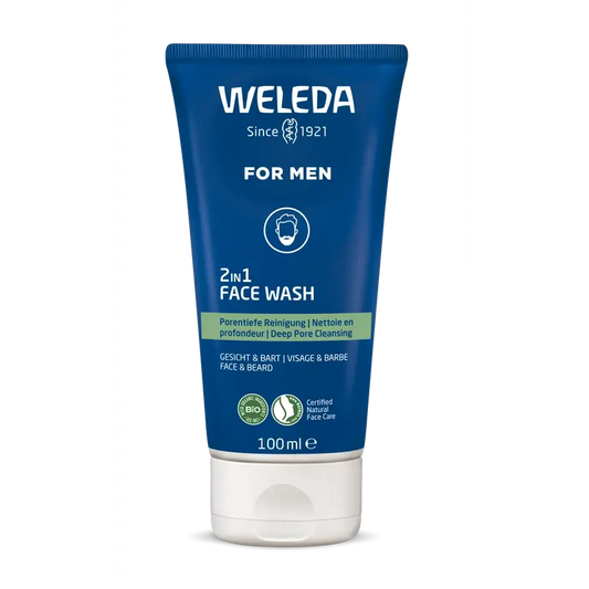 Weleda Cleansing Gel 2 In 1 Face & Beard Cleanser For Men, 100 ml