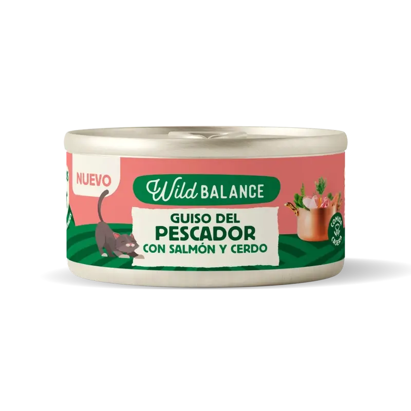 Wild Balance Canned Fisherman's Stew with Salmon, Pork and Vegetables for Cats, 80 grams