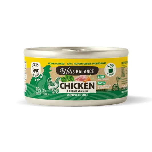 Wild Balance Canned Chicken With Vegetables For Cats, 120 g