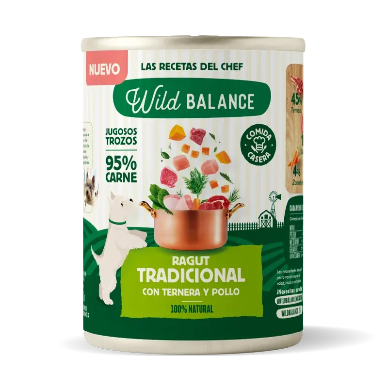 Wild Balance Traditional Ragout With Beef, Chicken And Vegetables For Dogs, 400 grams