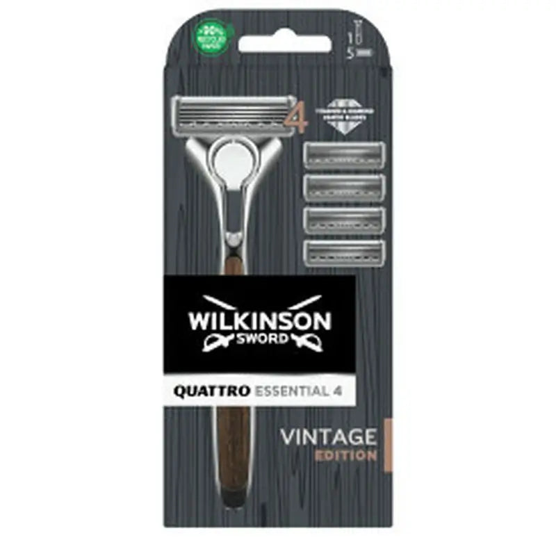 Wilkinson Sword Pack Maq. Quattro Vintage +4 Carg.