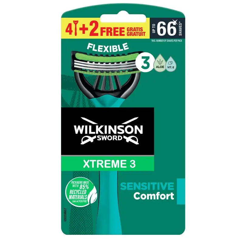 Wilkinson Sword Xtreme 3 Sensitive 4+2 Bag