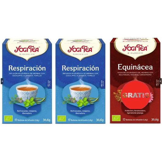 Yogi Tea Pack 2 Yogi Respiracion + 1 Echinacea 17Sbrs. 