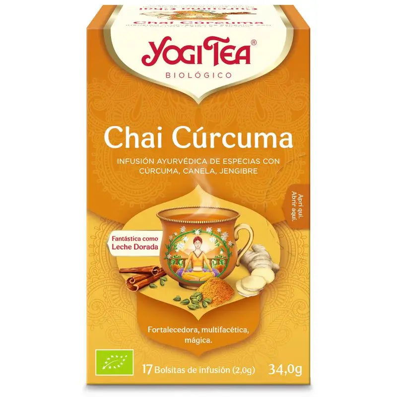 Yogi Tea Biológico Chai Cúrcuma 17 Bolsitas