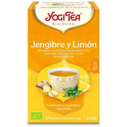 Yogi Tea Biológico Jengibre y Limón 17 Bolsitas