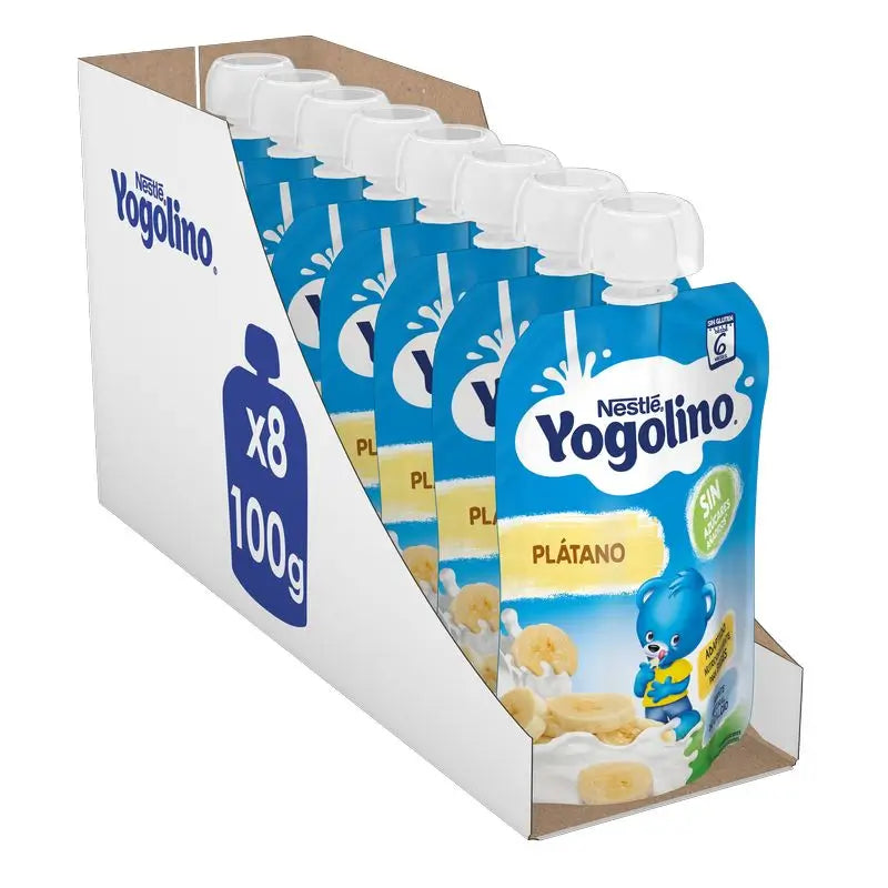 Yogolino Sugar Free Banana Sachets, 100g x 8 pieces