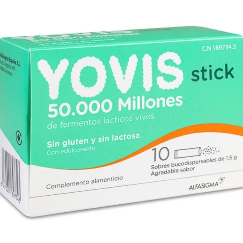 Yovis , 10 sitkcs bucodispersable