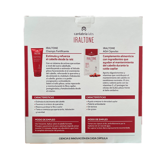 IRALTONE Pack Aga 60 capsules + Shampoo 75 ml