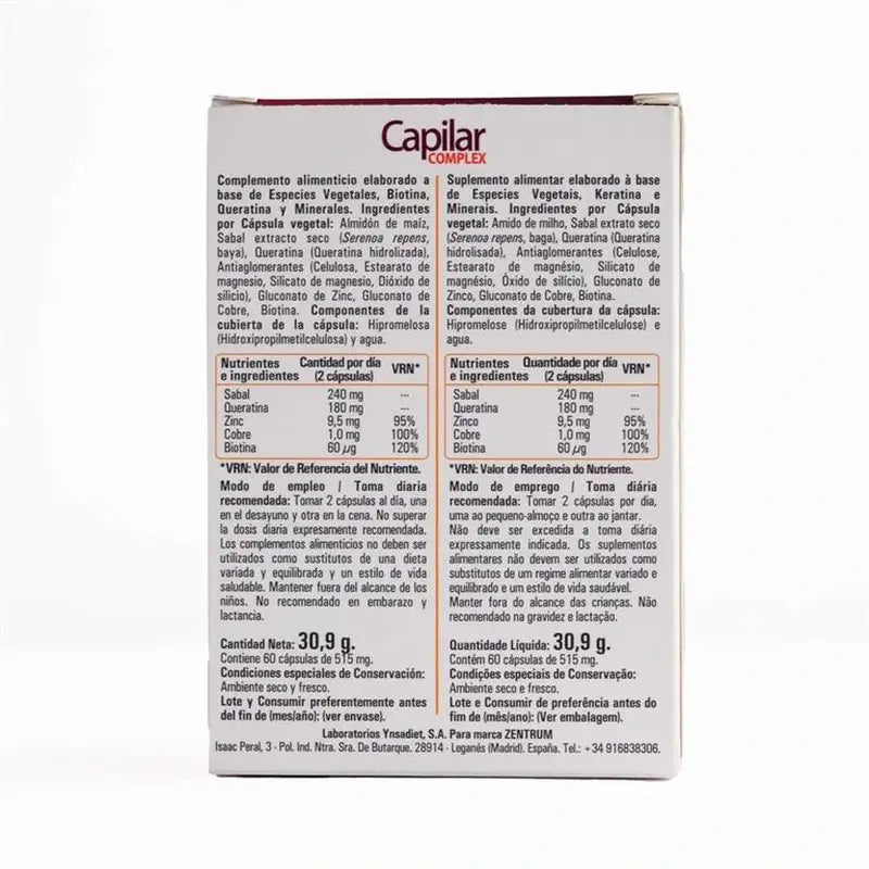 Ynsadiet Capilar Complex, 60 capsules