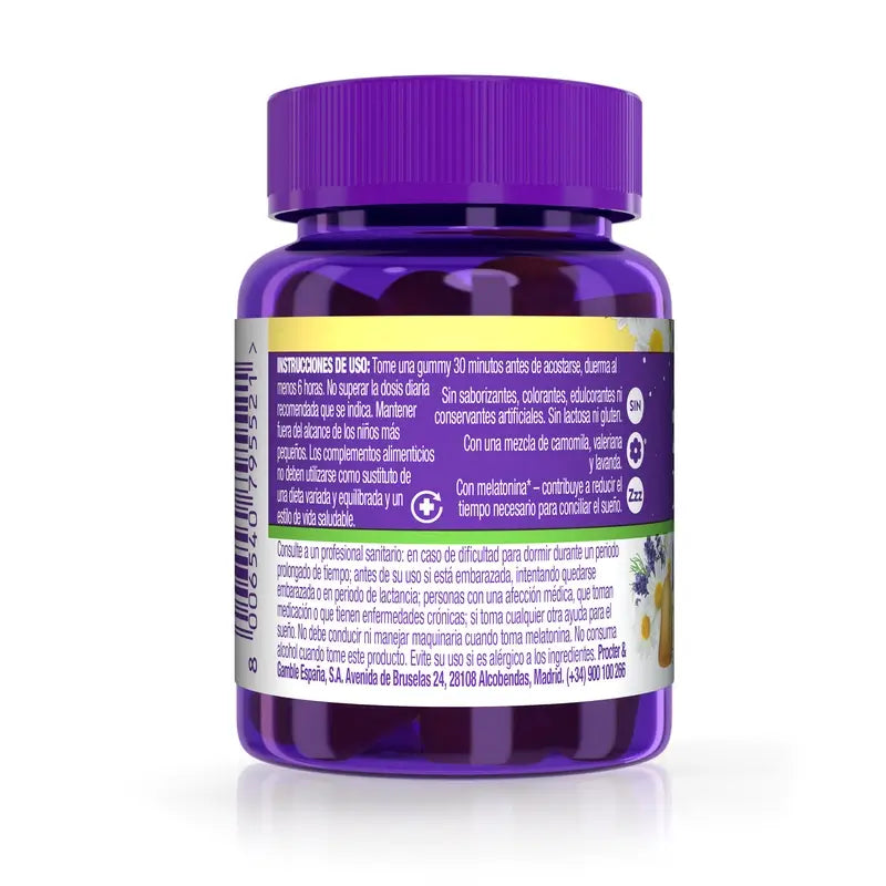 ZzzQuil NATURA Gummies Banana & Mango Melatonin 1mg & Valerian, 30 Units