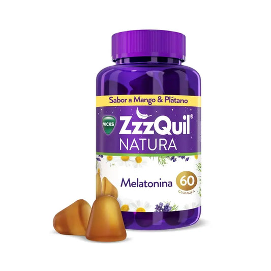 ZzzQuil NATURA gummies Banana and Mango Melatonin 1mg and Valerian 60 units,